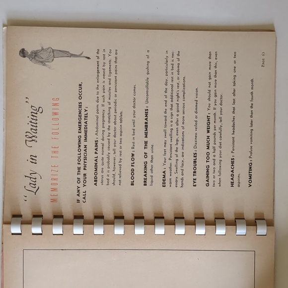 Lady in Waiting: a Journal for Expectant Mothers - 1959 - Picture 10 of 16
